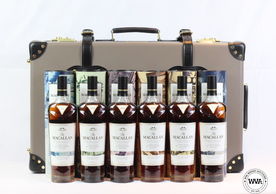 MACALLAN JAMES BOND  - DECADE I-VI & GLOBE TROTTER CASE WITH PRINTS