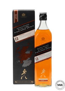 JOHNNIE WALKER 12 YEAR OLD BLACK LABEL HIGHLANDS ORIGIN 