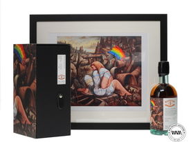 MACALLAN 33 YEAR OLD 1990 - THE WORLD IS ON FIRE SERIES NO.2 - BURNOBENNIE X PETER HOWSON WITH SIGNED PRINT