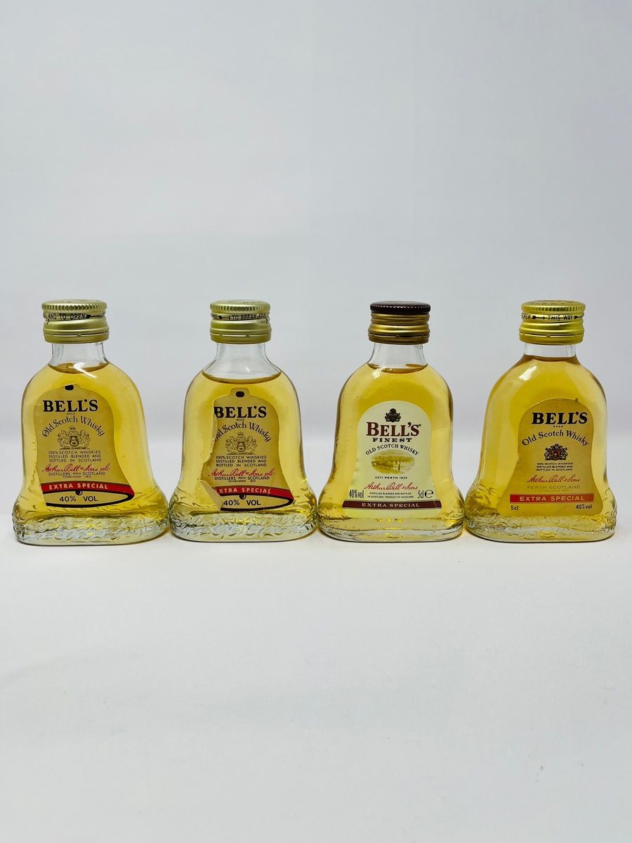 4 X BELLS WHISKY MINIATURES