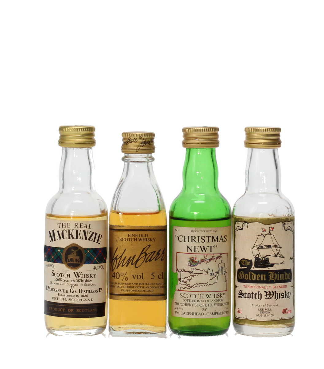 4 X WHISKY MINIATURES 