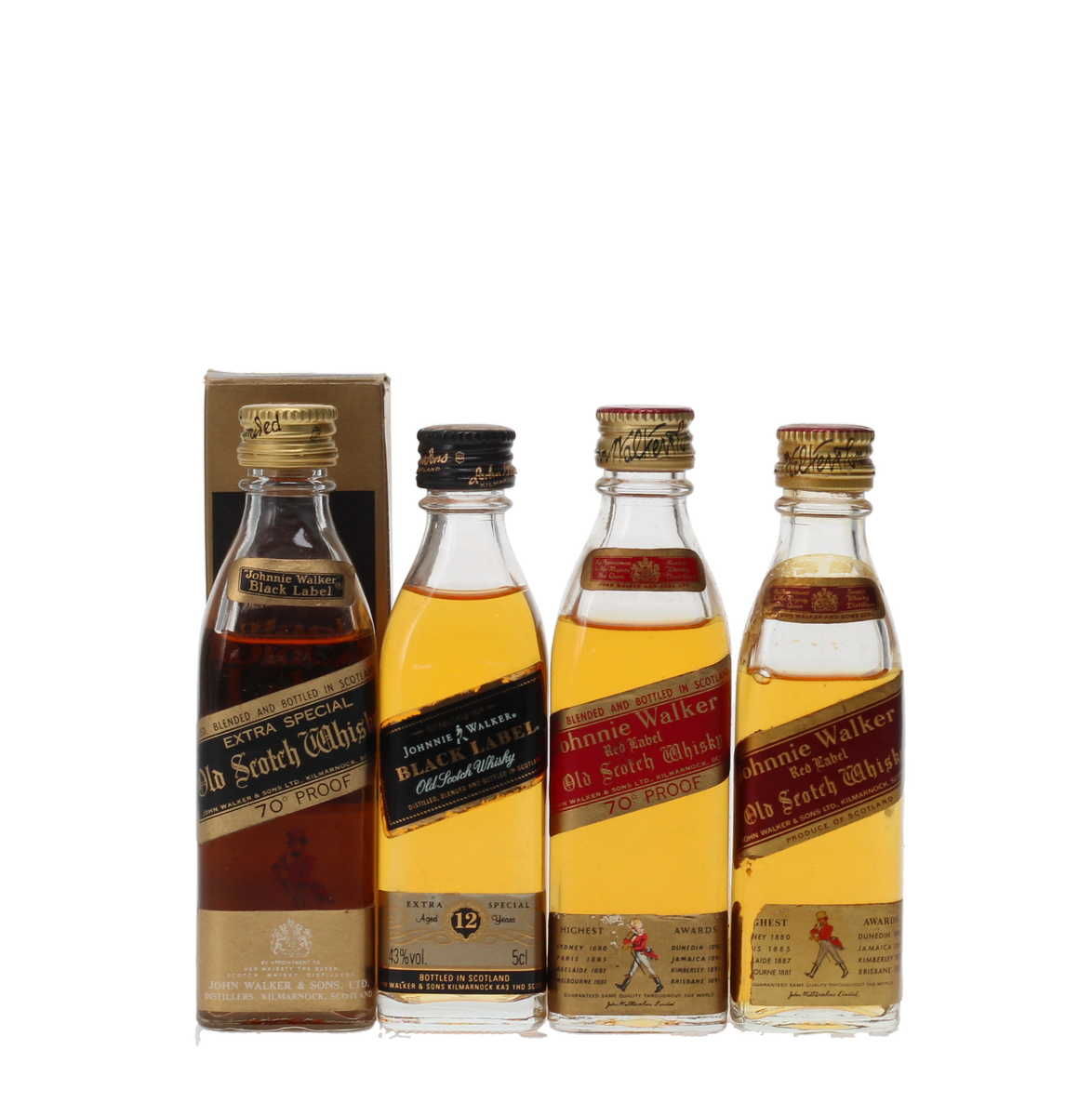 JOHNNIE WALKER WHISKY MINIATURES 