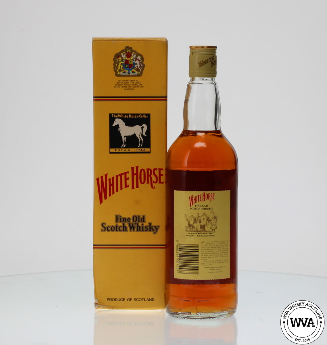 Vintage White Horse Cellar Scotch Whiskey Crate Auction