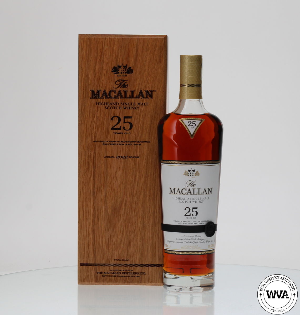 Macallan 25 Year Old Sherry Oak Single Malt Scotch