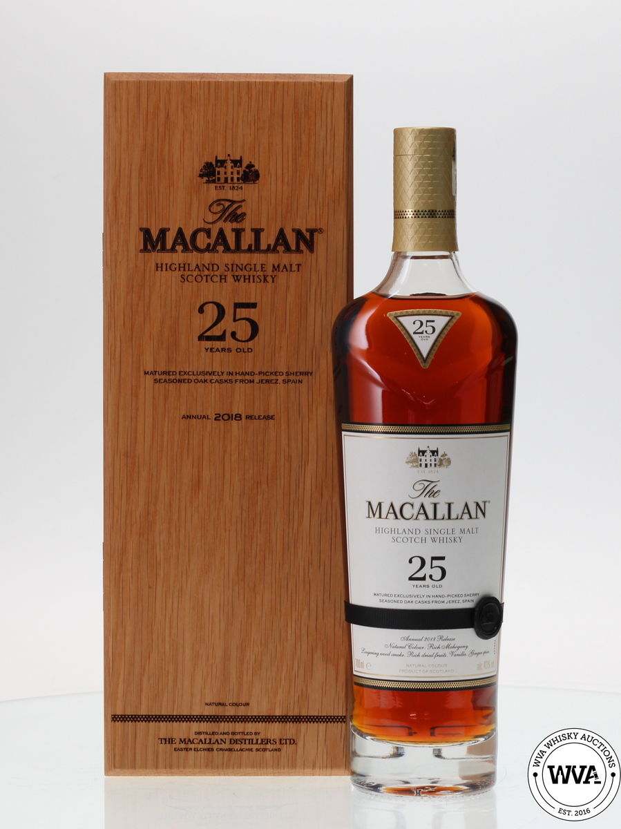 Macallan 25 Year Old Sherry Oak Single Malt Scotch