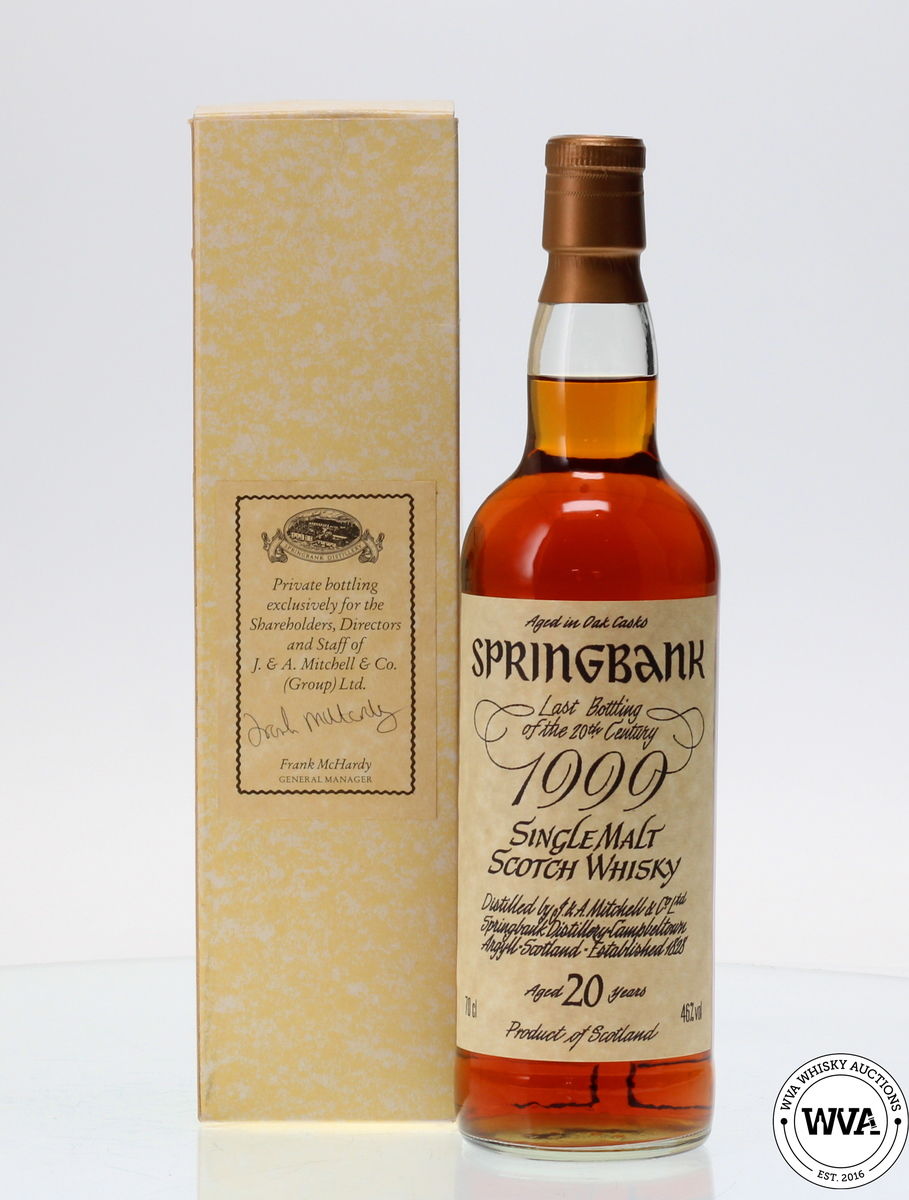 SPRINGBANK 1999 20 YEAR OLD - LAST BOTTLE OF THE 20TH CENTURY