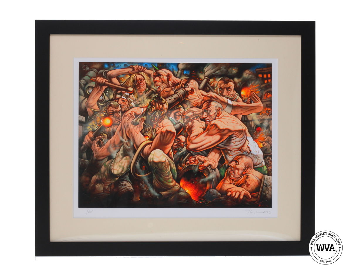 MACALLAN 33 YEAR OLD 1989 - THE WORLD IS ON FIRE NO.1 - BURNOBENNIE X PETER HOWSEN WITH SIGNED PRINT