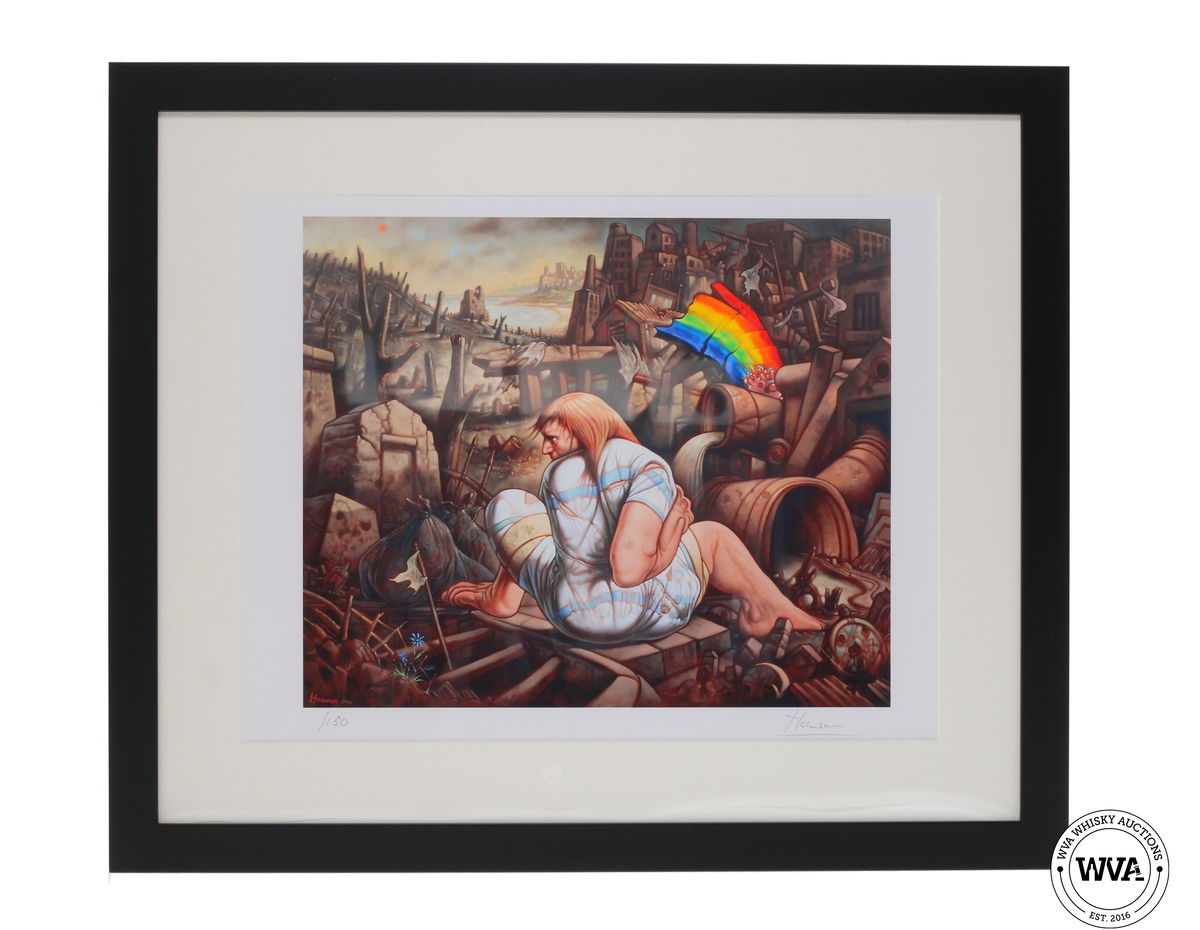 MACALLAN 33 YEAR OLD 1990 - THE WORLD IS ON FIRE SERIES NO.2 - BURNOBENNIE X PETER HOWSON WITH SIGNED PRINT