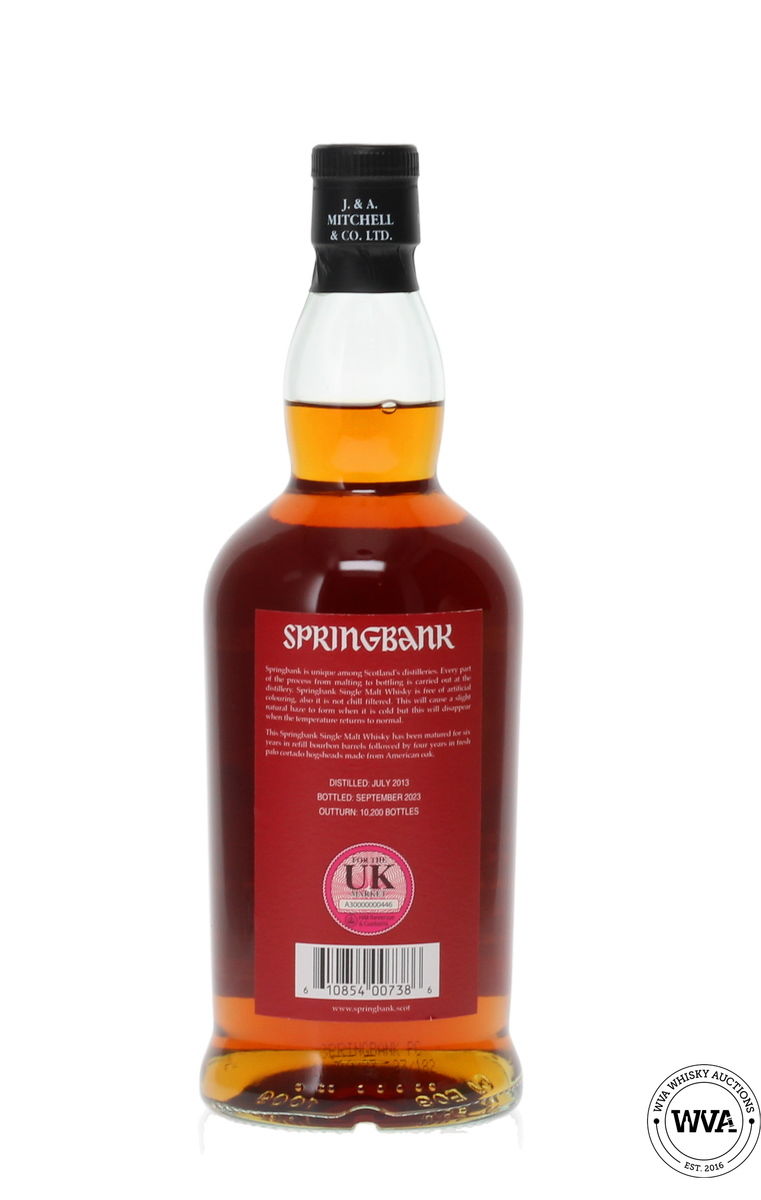 SPRINGBANK 10 YEAR OLD - PALO CORTADO CASK MATURED (2023)