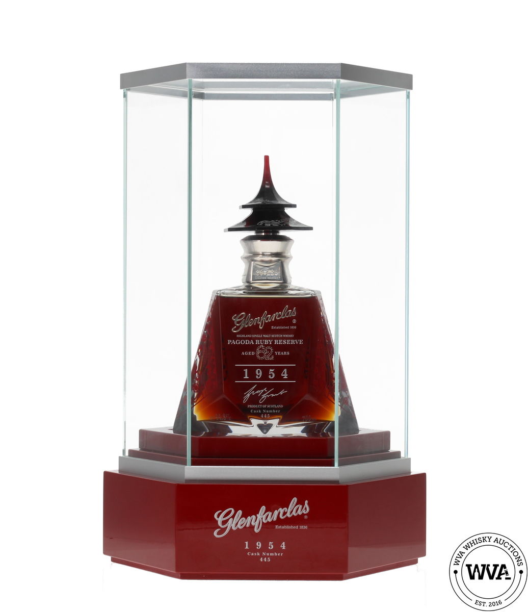 GLENFARCLAS 62 YEAR OLD 1954 #445 - PAGODA RUBY RESERVE (SILVER EDITION)